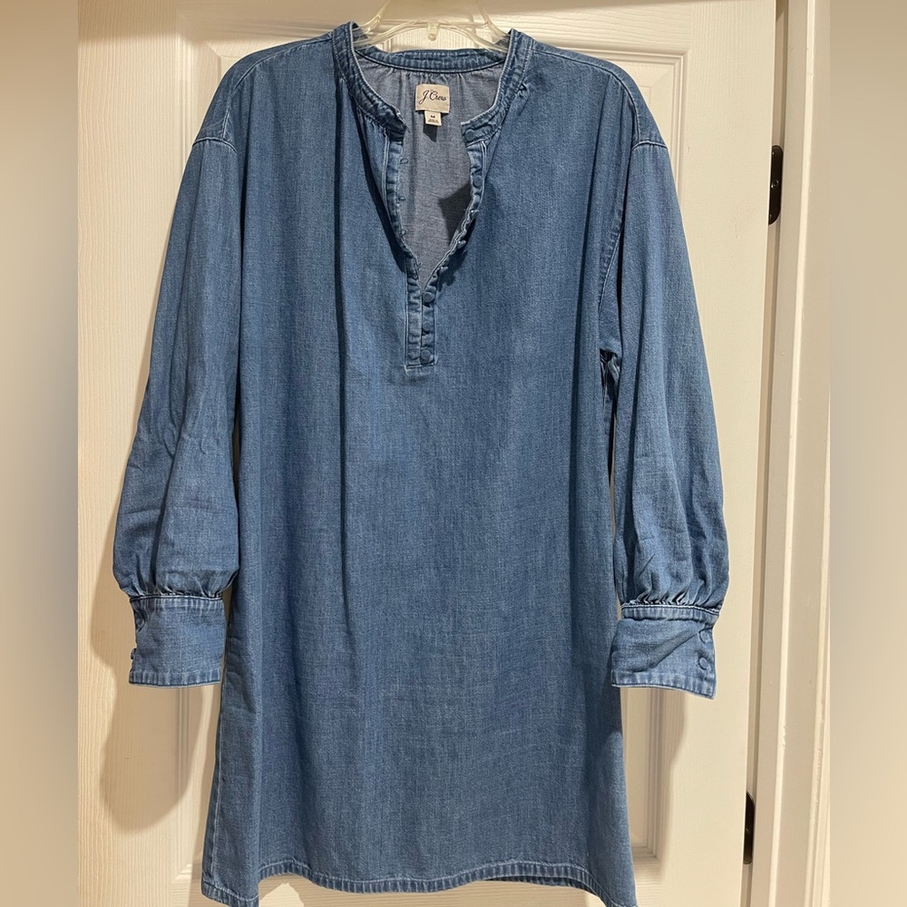JCREW BLUE JEAN DRESS SIZE MEDIUM